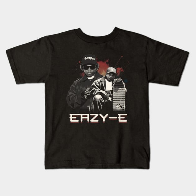 Straight Outta Compton Eazy E's Life In Pictures Kids T-Shirt by Super Face